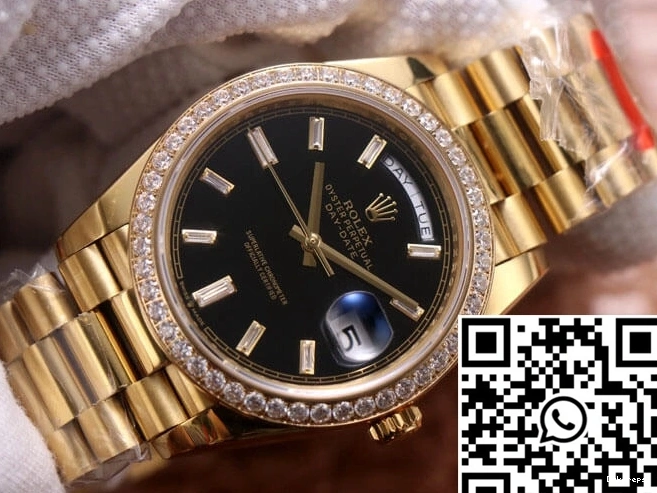 969 Factory Dial Rolex Yellow Gold Black M228348RBR-0001 Day-Date EW Supportive 0811